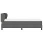 Preview: Boxspringbett mit Matratze Dunkelgrau 80 x 200 cm Stoff