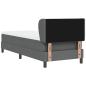 Preview: Boxspringbett mit Matratze Dunkelgrau 80 x 200 cm Stoff