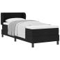 Preview: Boxspringbett mit Kopfteil Schwarz 80 x 200 cm Stoff