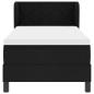 Preview: Boxspringbett mit Kopfteil Schwarz 80 x 200 cm Stoff