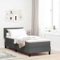 Preview: ARDEBO.de - Boxspringbett mit Kopfteil Dunkelgrau 200 x 80 cm Stoff