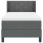 Preview: Boxspringbett mit Kopfteil Dunkelgrau 200 x 80 cm Stoff