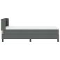 Preview: Boxspringbett mit Kopfteil Dunkelgrau 200 x 80 cm Stoff