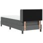 Preview: Boxspringbett mit Kopfteil Dunkelgrau 200 x 80 cm Stoff