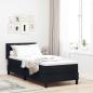 Preview: ARDEBO.de - Boxspringbett mit Kopfteil Schwarz 200 x 80 cm Stoff