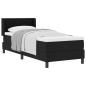 Preview: Boxspringbett mit Kopfteil Schwarz 200 x 80 cm Stoff