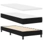 Preview: Boxspringbett mit Kopfteil Schwarz 200 x 80 cm Stoff