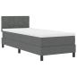 Preview: Boxspringbett mit Kissen Dunkelgrau 80 x 200 cm Stoff