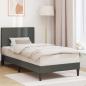 Preview: ARDEBO.de - Bettrahmen mit Kopfteil Dunkelgrau 90 x 190 cm Cordstoff