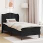 Preview: ARDEBO.de - Bettrahmen mit Kopfteil Schwarz 90 x 200 cm Samt
