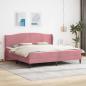 Preview: ARDEBO.de - Bettrahmen mit Kopfteil Rosa 180 x 200 cm Samt