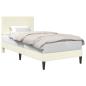 Preview: Bettrahmen mit Kopfteil Creme 80 x 200 cm Cordstoff