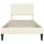 Preview: Bettrahmen mit Kopfteil Creme 80 x 200 cm Cordstoff