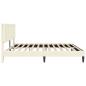 Preview: Bettrahmen mit Kopfteil Creme 200 x 200 cm Cordstoff