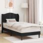 Preview: ARDEBO.de - Bettrahmen mit Kopfteil Schwarz 90 x 200 cm Samt