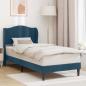 Preview: ARDEBO.de - Bettrahmen mit Kopfteil Blau 90 x 200 cm Samt