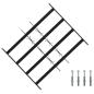 Preview: ARDEBO.de - Sicherheitsgitter für Fenster mit 4 Querstangen 3 stk. 43-74 cm