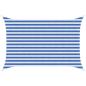 Preview: ARDEBO.de - Sonnensegel 2 x 3,5 m HDPE Rechteckig Blau und Weiß