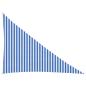 Preview: ARDEBO.de - Sonnensegel 3 x 4 x 5 m HDPE Dreieckig Blau und Weiß