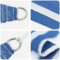 Preview: Sonnensegel 3 x 4 x 5 m HDPE Dreieckig Blau und Weiß