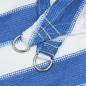 Preview: Sonnensegel 3 x 4 x 5 m HDPE Dreieckig Blau und Weiß