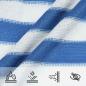 Preview: Sonnensegel 6 x 6 x 6 m HDPE Dreieckig Blau und Weiß