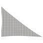 Preview: ARDEBO.de - Sonnensegel 3 x 4 x 5 m HDPE Dreieckig Hellgrau und Weiß