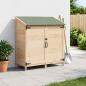 Preview: ARDEBO.de - Gartenschuppen mit Dach mit Schloss Natur 106,5 x 56 x 113,5 cm