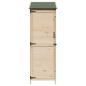 Preview: Gartenschuppen Natur 59,5 x 56 x 176,5 cm Massivholz aus Fichte
