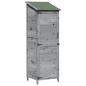 Preview: Gartenschuppen Grau 59,5 x 56 x 176,5 cm Massivholz aus Fichte