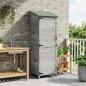 Preview: Gartenschuppen Grau 59,5 x 56 x 176,5 cm Massivholz aus Fichte
