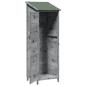 Preview: Gartenschuppen Grau 59,5 x 56 x 176,5 cm Massivholz aus Fichte
