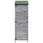 Preview: Gartenschuppen Grau 59,5 x 56 x 176,5 cm Massivholz aus Fichte