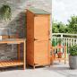 Preview: ARDEBO.de - Gartenschuppen Braun 59,5 x 56 x 176,5 cm Massivholz aus Fichte