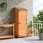 Preview: Gartenschuppen Braun 59,5 x 56 x 176,5 cm Massivholz aus Fichte