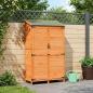 Preview: ARDEBO.de - Gartenschuppen Braun 106,5 x 56 x 176 cm Massivholz aus Fichte