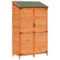 Preview: Gartenschuppen Braun 106,5 x 56 x 176 cm Massivholz aus Fichte
