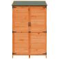 Preview: Gartenschuppen Braun 106,5 x 56 x 176 cm Massivholz aus Fichte