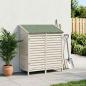 Preview: ARDEBO.de - Gartenschuppen Weiß 106 x 56 x 113,5 cm Massivholz aus Fichte