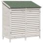 Preview: Gartenschuppen Weiß 106 x 56 x 113,5 cm Massivholz aus Fichte