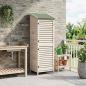 Preview: ARDEBO.de - Gartenschuppen Weiß 59 x 56 x 176 cm Massivholz aus Fichte