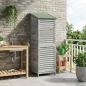 Preview: ARDEBO.de - Gartenschuppen Grau 59 x 56 x 176 cm Massivholz aus Fichte