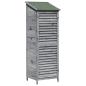 Preview: Gartenschuppen Grau 59 x 56 x 176 cm Massivholz aus Fichte