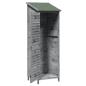 Preview: Gartenschuppen Grau 59 x 56 x 176 cm Massivholz aus Fichte