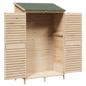 Preview: Gartenschuppen Natur 106 x 56 x 176,5 cm Massivholz aus Fichte