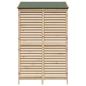 Preview: Gartenschuppen Natur 106 x 56 x 176,5 cm Massivholz aus Fichte