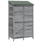 Preview: Gartenschuppen Grau 106 x 56 x 176,5 cm Massivholz aus Fichte