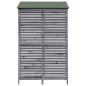 Preview: Gartenschuppen Grau 106 x 56 x 176,5 cm Massivholz aus Fichte