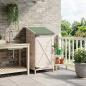 Preview: ARDEBO.de - Gartenschuppen Weiß 59,5 x 56 x 113,5 cm Massivholz aus Fichte