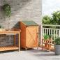 Preview: Gartenschuppen Braun 59,5 x 56 x 113,5 cm Massivholz aus Fichte